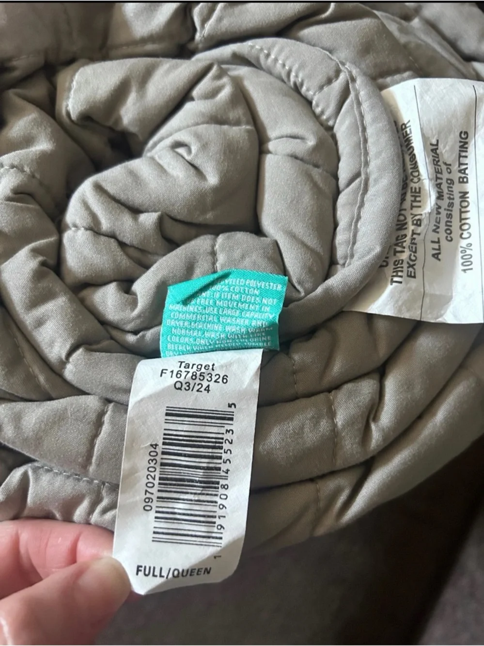 New Pillowfort Target Box Stitch Full Queen Quilt - Picture 4 of 4